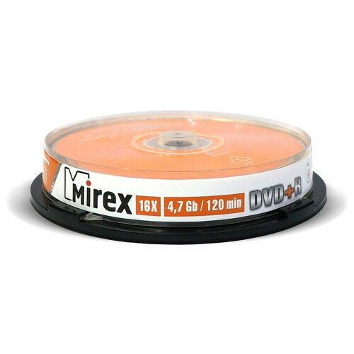 носители информации dvd r 16x mirex cake 10 ul130013a1l Носители информации DVD+R, 16x, Mirex, Cake/10, UL130013A1L