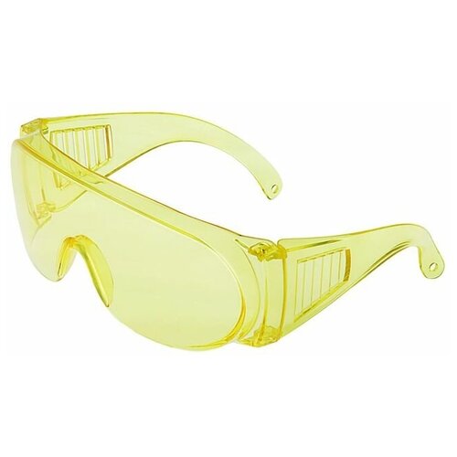 Очки защитные ЛОМ, желтые, открытого типа, ударопрочный материал очки защитные amigo grande 74702 ударопрочный поликарбонат желтые