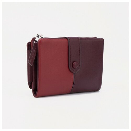фото Кошелёк на кнопке, цвет бордовый нет бренда