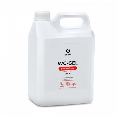 фото Средство для чистки сантехники "wc-gel" (канистра 5,3 кг) grass