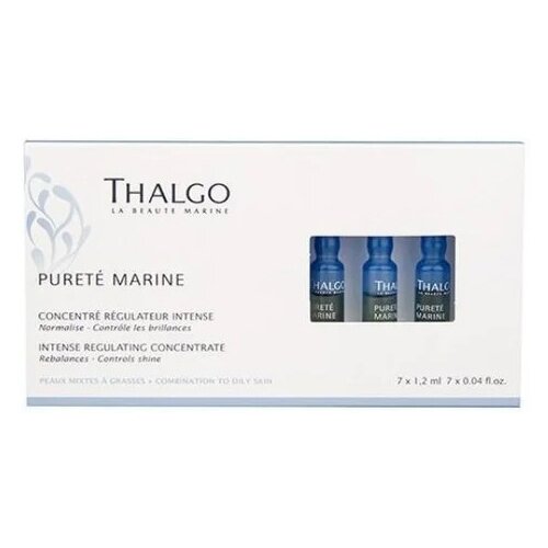 Thalgo Marine Intense Regulating Concentrate себорегулирующий концентрат, 1.2 мл, 7 шт. thalgo себорегулирующий концентрат intense regulating concentrate 7 ампул x 1 2 мл thalgo purete marine