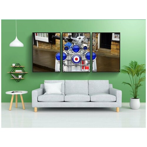 фото Набор модулных постеров для интерьера "скутер, 1960 х, ретро" 60x90 см. в тубусе, без рамки lotsprints