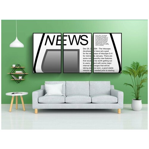 фото Набор модулных постеров для интерьера "газета, бумага, новости" 60x90 см. в тубусе, без рамки lotsprints