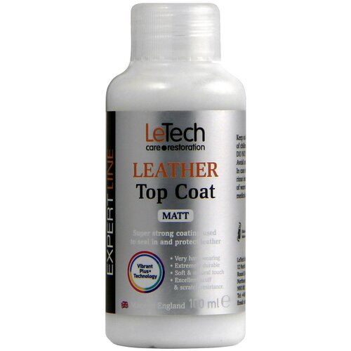 Защитный матовый лак для кожи после ремонта, после покраски, LeTech (Leather Top Coat) Matt 100ml