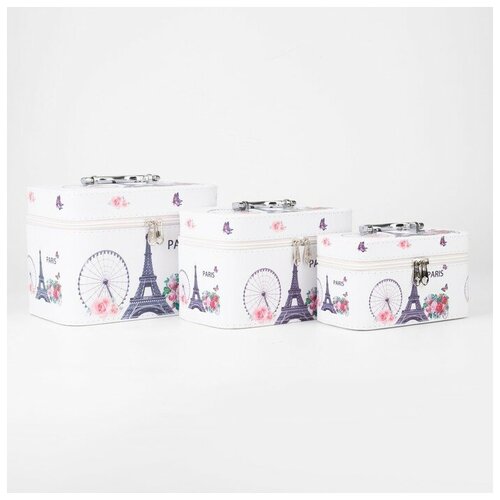 фото Набор косметичек, отдел на молнии, цвет белый нет бренда