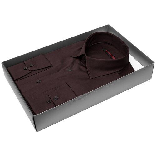 Рубашка Alessandro Milano Limited Edition 2075-13 цвет коричневый размер 46 RU / S (37-38 cm.) коричневого цвета