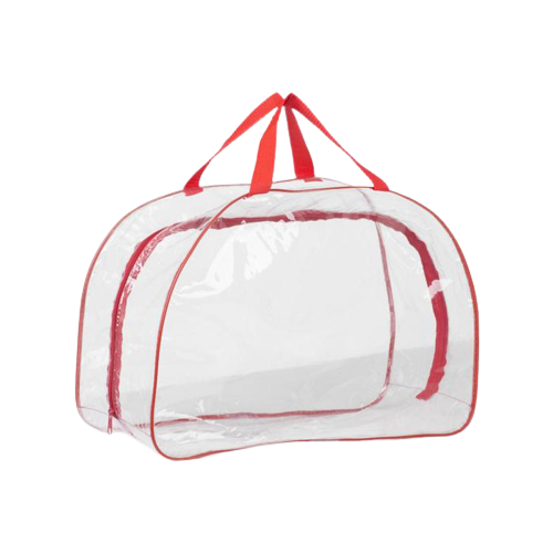 фото Сумка пвх прозрачная, отдел на молнии, цвет красный нет бренда