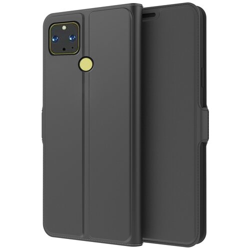 фото Чехол-книжка mypads для google pixel 5 из качественной водоотталкивающей импортной кожи на жесткой металлической основе черный