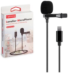 Всенаправленный микрофон петличный Professional Lavalier Microphone GL-120 Lightning / Портативный микрофон / Микрофон для видео роликов