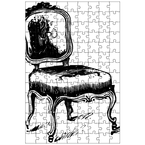 фото Магнитный пазл 27x18см."стул, изысканный, винтаж" на холодильник lotsprints
