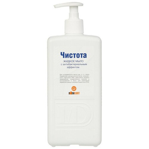 Дезинфицирующее мыло Чистота 1,0 л (с дозатором) , 1 шт.