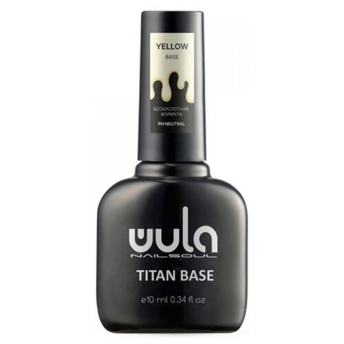 WULA Базовое покрытие Titan Base, yellow, 10 мл базовое покрытие для ногтей wula nailsoul titan base coat 10 мл