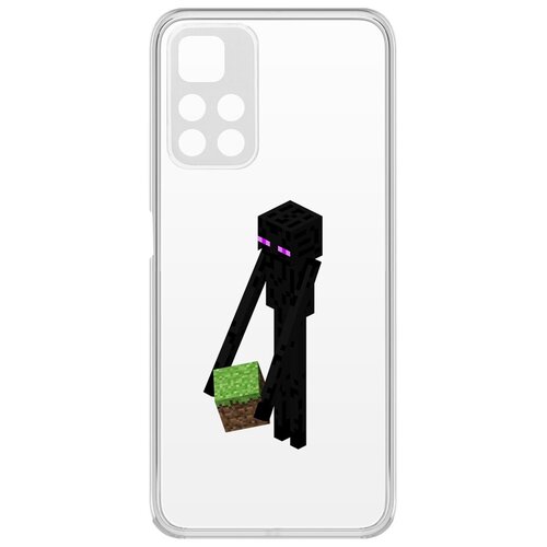 Чехол-накладка Krutoff Clear Case Minecraft-Эндермен для Xiaomi Redmi Note 11 чехол накладка krutoff clear case minecraft гаст для xiaomi redmi note 11 pro