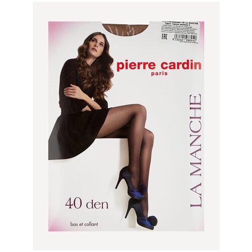 фото Колготки pierre cardin la manche, 40 den, с шортиками, размер 4, бежевый