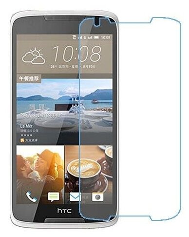 HTC Desire 828 dual sim защитный экран из нано стекла 9H одна штука