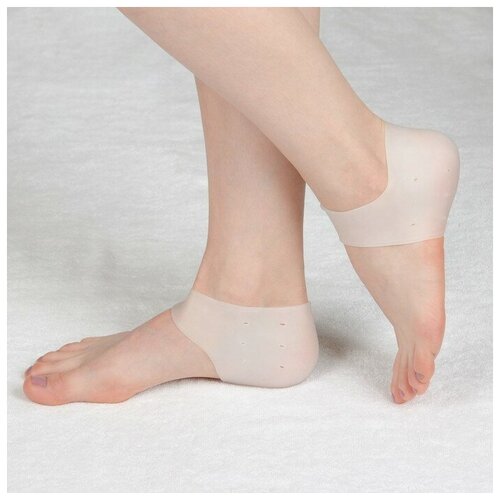 Напяточники для педикюра силиконовые увлажняющие перфорированные 10 9 см ONE SIZE цвет белый 368₽