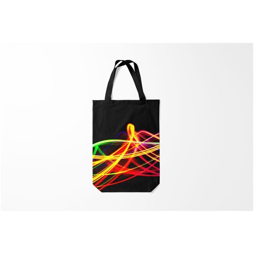 фото Сумка-шоппер / 31х42 см / тренды / разные абстрактные лучи burnettie