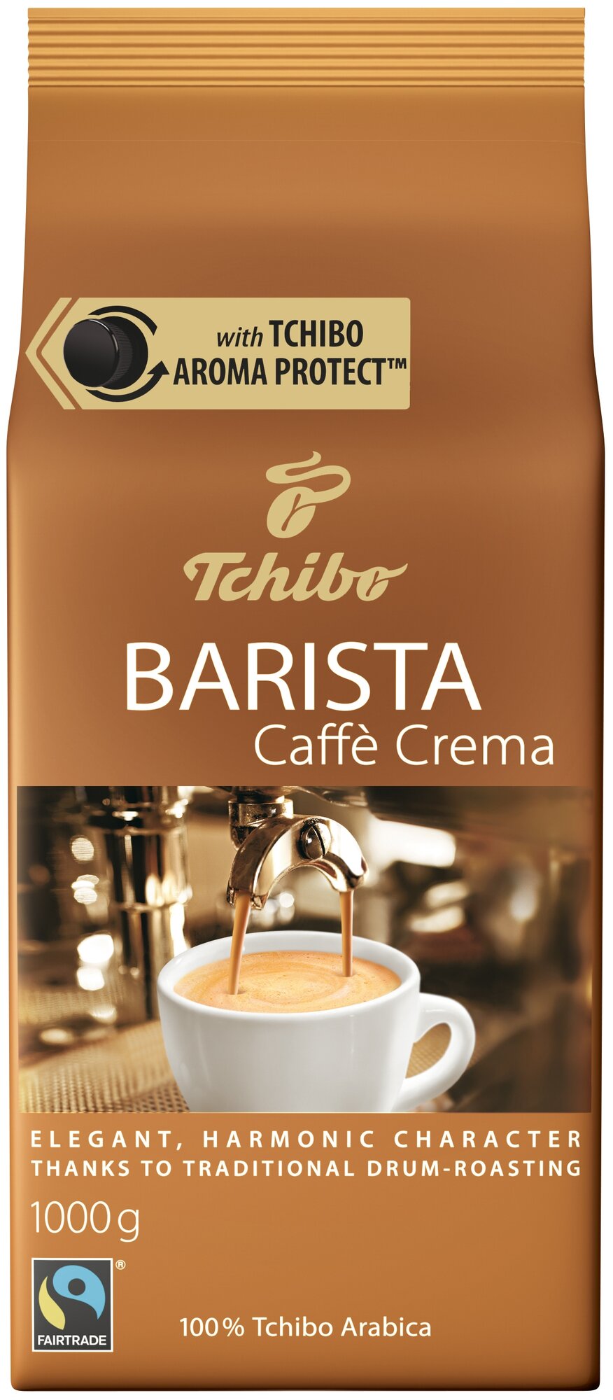 Tchibo Barista Caffe Crema кофе в зернах, 1 кг - фотография № 1