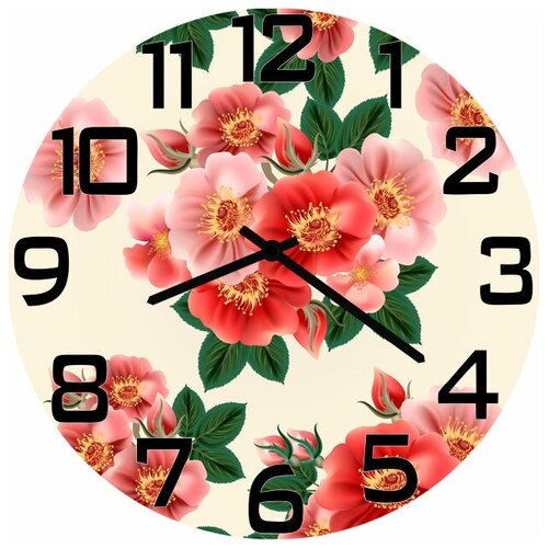 фото Svs настенные часы svs 4002775 красивые цветы