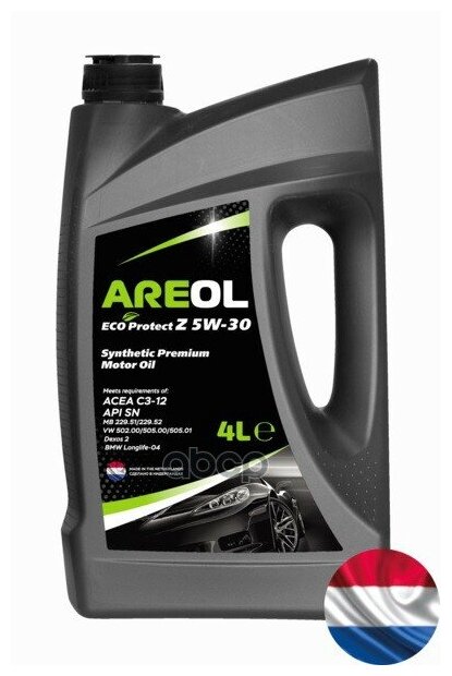 AREOL Areol Eco Protect Z 5w30 (4l)_масло Моторное! Синтacea C3, Api Sn, Mb 229.51/229.52, Vw 505.00/505.01