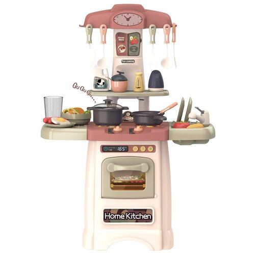 Детская игровая кухня Mini Chef бежевая свет звук набор 29 предметов 45*21,5*62см Funky toys FT88358