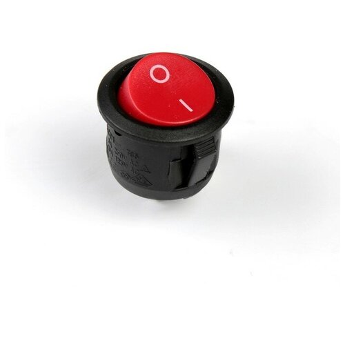 Кнопка - выключатель, без подсветки, красный, 3-6 А, 8889