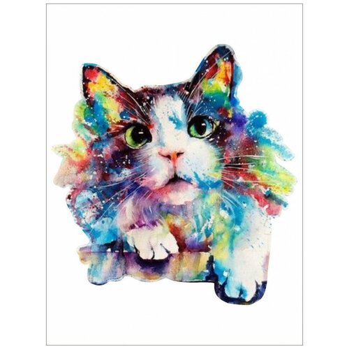 Термонаклейка на одежду Кот, Оранжевый Слоник