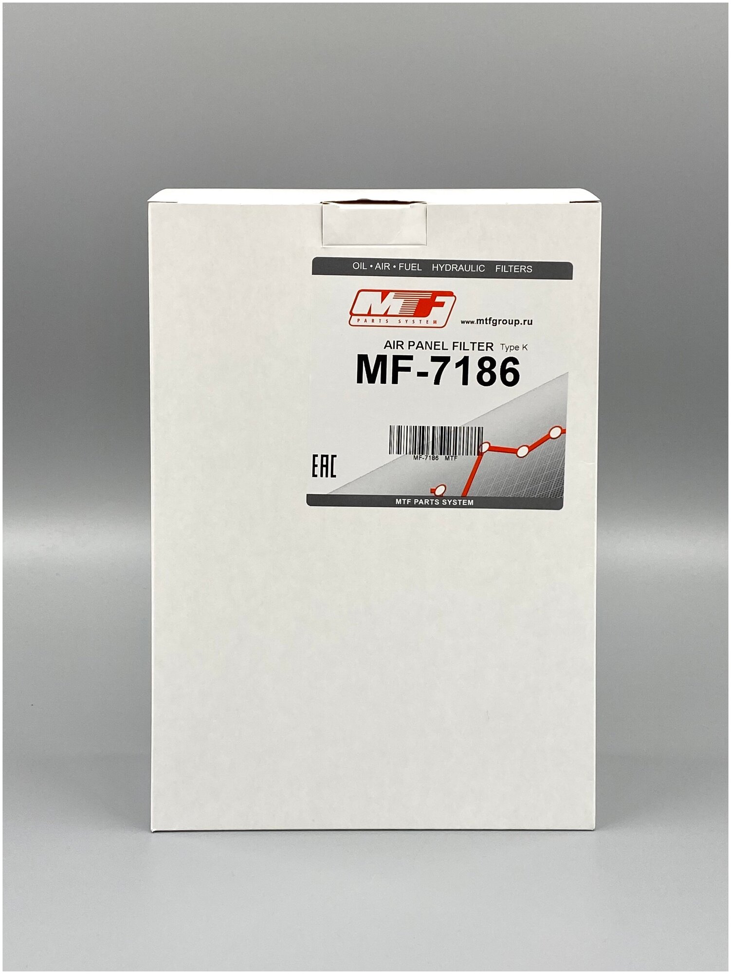 Фильтр воздушный MF-7186 MTF. Для NISSAN, RENAULT