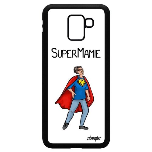 фото Красивый чехол на мобильный // samsung galaxy j6 2018 // "супербабуля" юмор герой, utaupia, белый