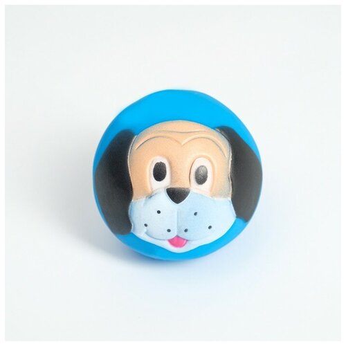 Игрушка пищащая Песик для собак, 7 см, синяя