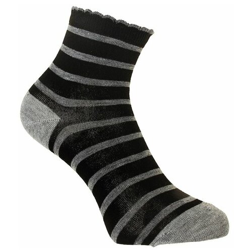 фото Женские носки happy frensis средние, размер 23-25, серый, черный