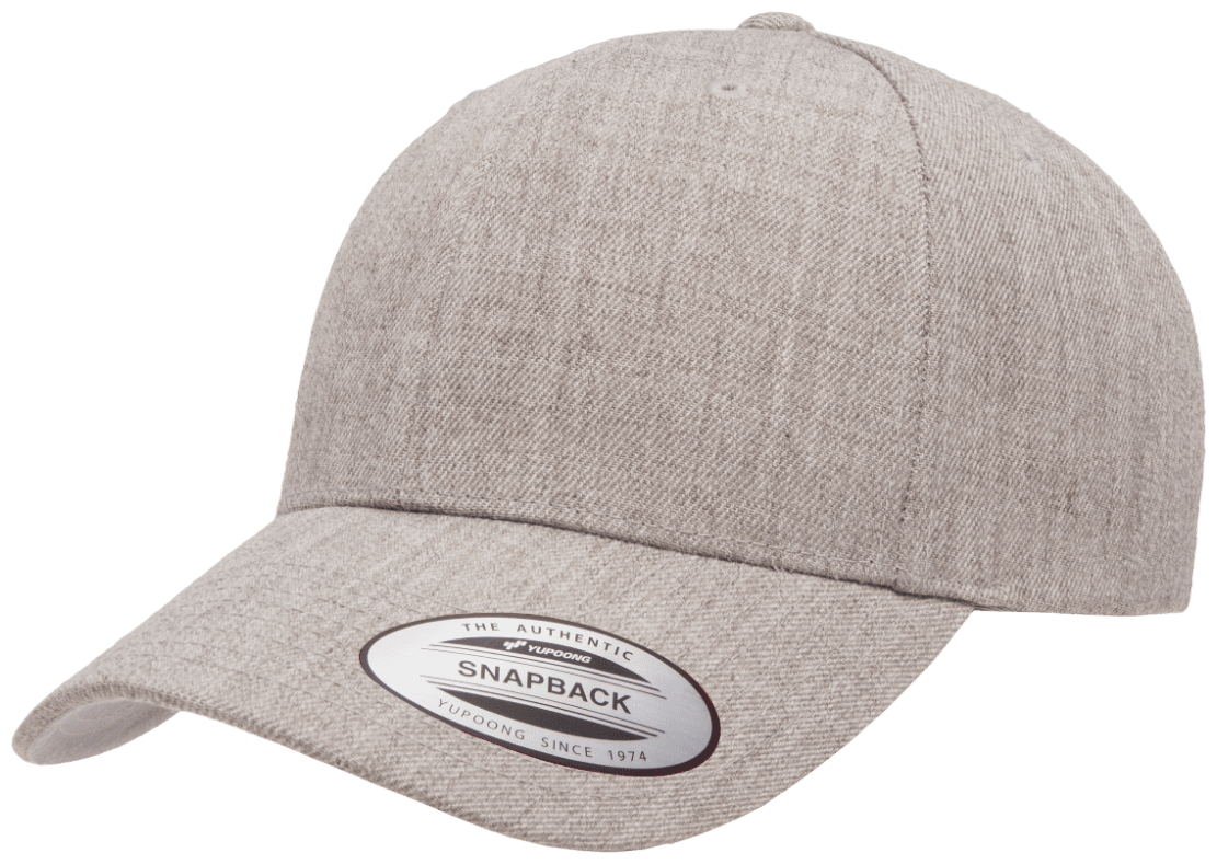 Кепка FlexFit 6789M - Curved Visor Snapback Heather Grey 