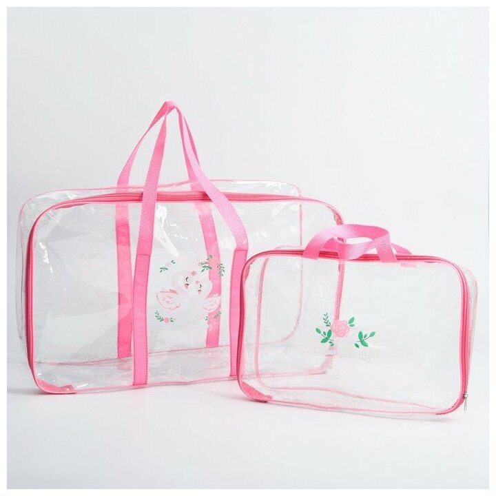 Набор сумка в роддом и косметичка Лебеди Mum&Baby 4660108 .