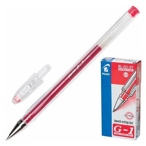 Комплект из семи упаковок - Ручка гелевая красная 