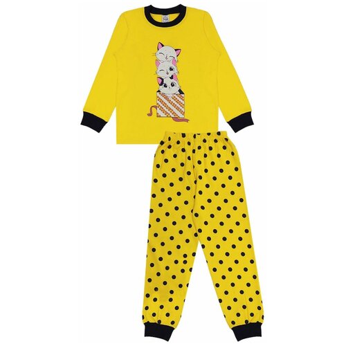 Пижама для девочек Bonito kids цв. желтый р.122 6536-01 желтого цвета