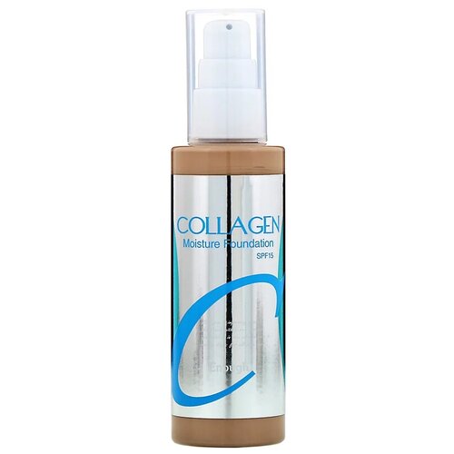 Enough тональный крем Collagen Moisture Foundation, SPF 15, 100 мл, оттенок: 21, 1 шт. увлажняющий тональный крем с коллагеном enough collagen moisture foundation spf 15 тон 21 100 мл