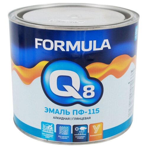 эмаль ПФ-115 Formula Q8 белая 1,9кг, арт.ЭК000127372