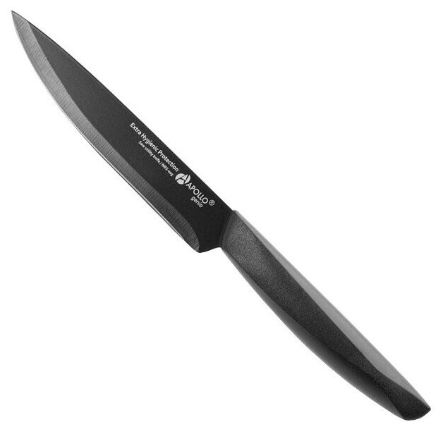 Нож APOLLO Genio Nero Steel 12см универсальный нерж.сталь с антибакт.покр., пластик