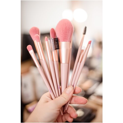 Lorilac Make UP Brush Набор кистей для макияжа 12шт / Набор косметических профессиональных кистей