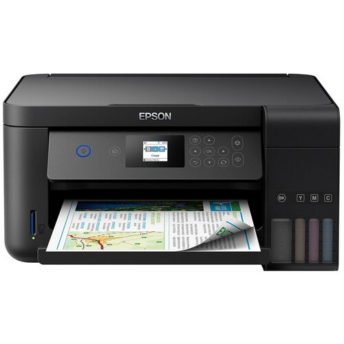 МФУ струйное Epson L4160, цветн., A4, черный многофункциональное устройство мфу струйное epson l3251 цветн a4 черный