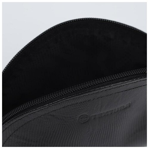 фото Косметичка простая кс01к-76 textura, 17*7*10, отд на молнии, игуана черный 5487327