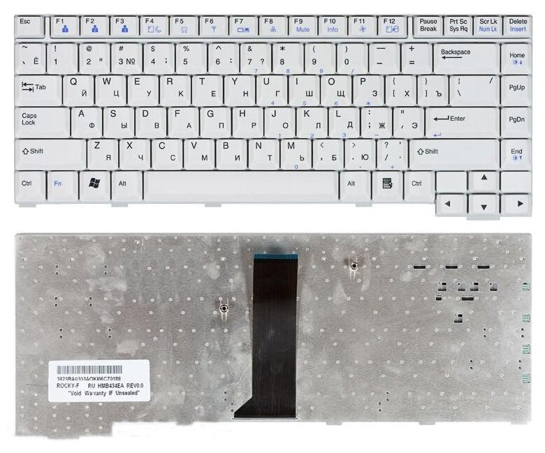 Клавиатура для ноутбука LG R1 белая 1810₽