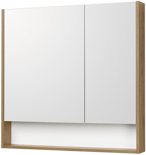 Зеркальный шкаф Aquaton Сканди 90 белый/дуб рустикальный 1A252302SDZ90