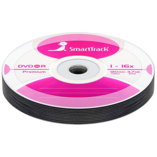 Диск DVD-R 4,7Gb 16x SmartTrack bulk, упаковка 10 шт.