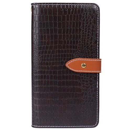 фото Чехол-книжка mypads для iphone 6/ 6s 4.7 (айфон 6 / 6с) с фактурной прошивкой рельефа кожи крокодила с застежкой и визитницей коричневый