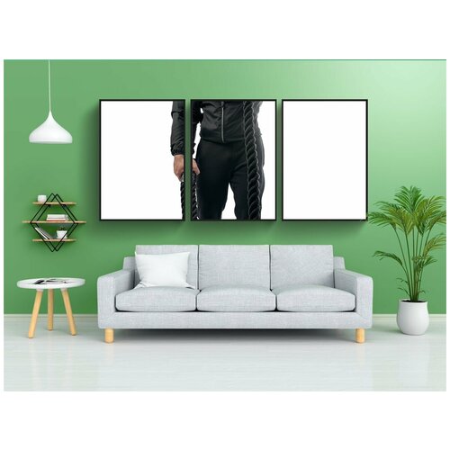 фото Набор модулных постеров для интерьера "человек, перекрестное обучение, боевая веревка" 60x90 см. в тубусе, без рамки lotsprints