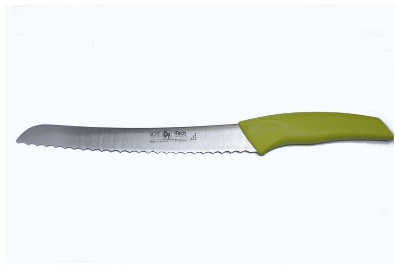 Нож для хлеба 200/320 мм. салатовый I-TECH Icel