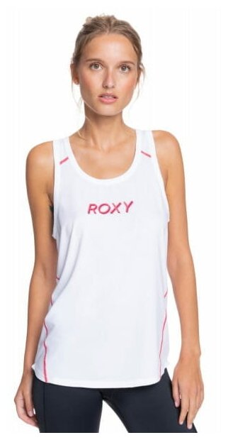 Спортивная Майка Roxy Keeps Me Going Bright White, Цвет белый, Размер M