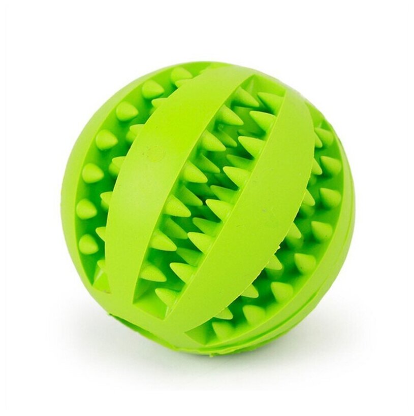 Мяч для собак зеленый 7 см/для чистки зубов /развивающая жевательная игрушка для мелких и средних пород - фотография № 2