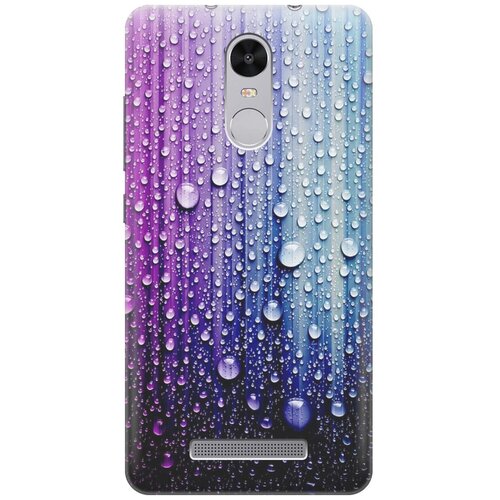 фото Силиконовый чехол на xiaomi redmi note 3 / note 3 pro / сяоми редми ноут 3 / ноут 3 про с принтом "капли на голубом gosso